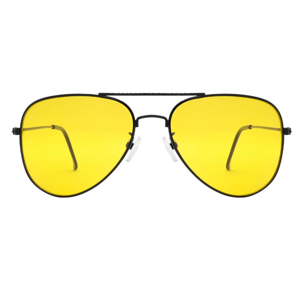 Oculos de Sol Aviador Classico Lente Amarelo Claro frente webp